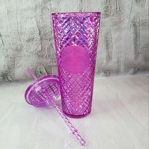 NWT 2023 Starbucks Pink Taffy Jeweled Venti Tumbler